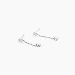 Boucles D'Oreilles Pendantes Ma&euml;l Argent Blanc Oxyde De Zirconium - Pendantes Femme | Marc Orian