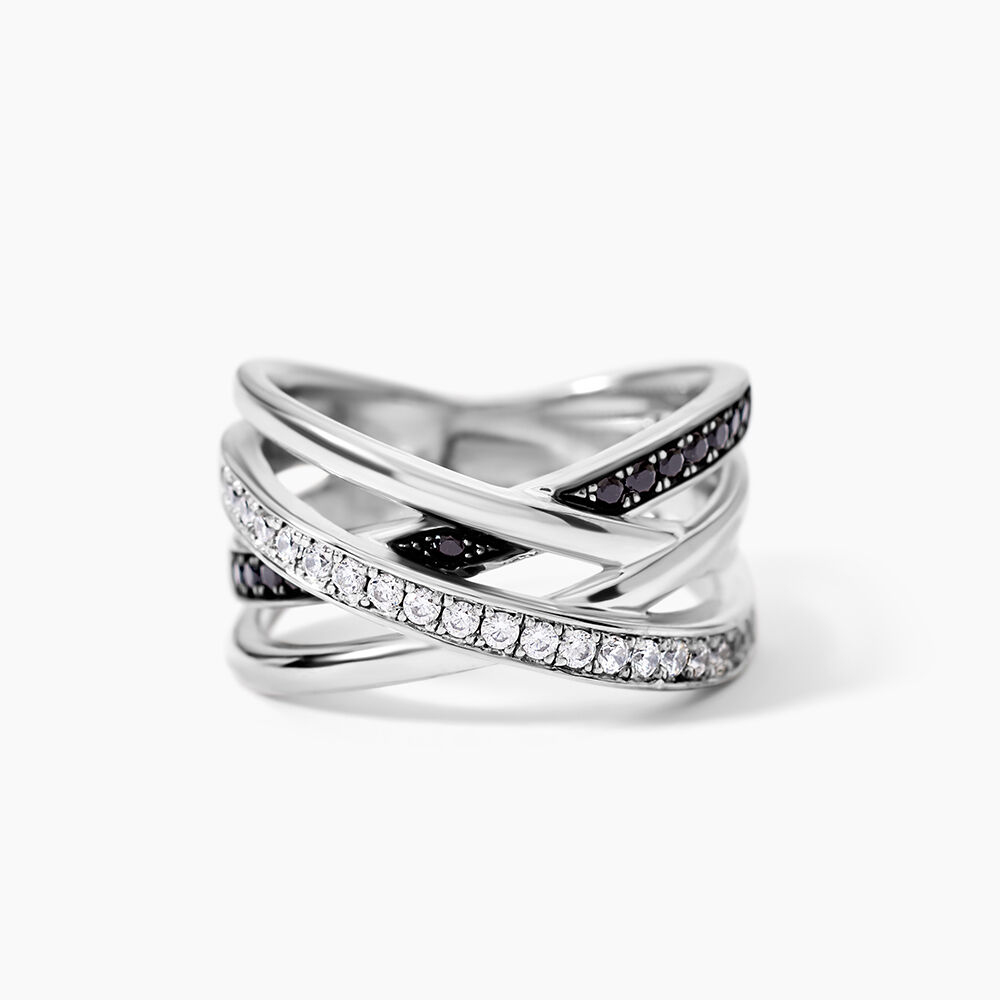 Bague L&eacute;ona Argent Blanc Oxyde De Zirconium - Bijoux fantaisie Femme | Marc Orian