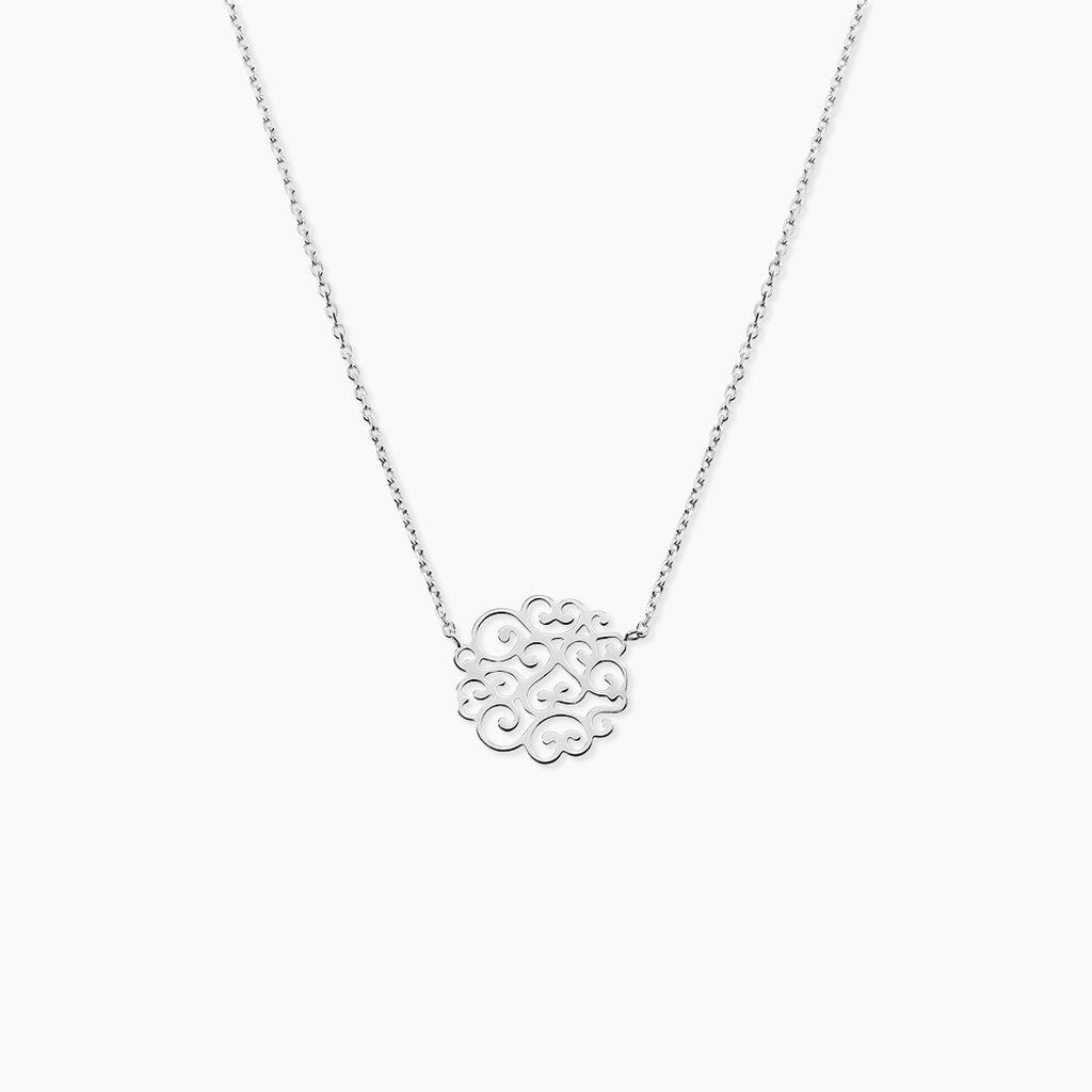 Collier Floride Argent Blanc - Colliers fantaisie Femme | Marc Orian