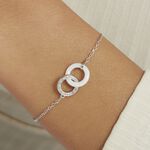 Bracelet Dina Argent Blanc C&eacute;ramique Et Oxyde De Zirconium - Bracelets Anneaux Entrelaces Femme | Marc Orian