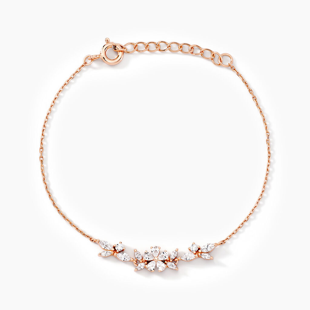 Bracelet Wanda Argent Rose Oxyde De Zirconium - Bracelets fantaisie Femme | Marc Orian