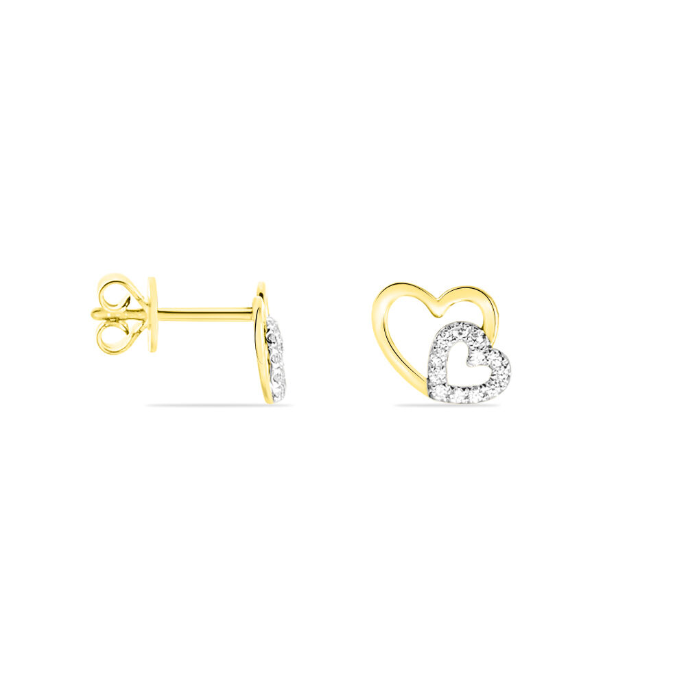 Boucles D'oreilles Puces Marineta Or Jaune Oxyde De Zirconium - Puces Femme | Marc Orian