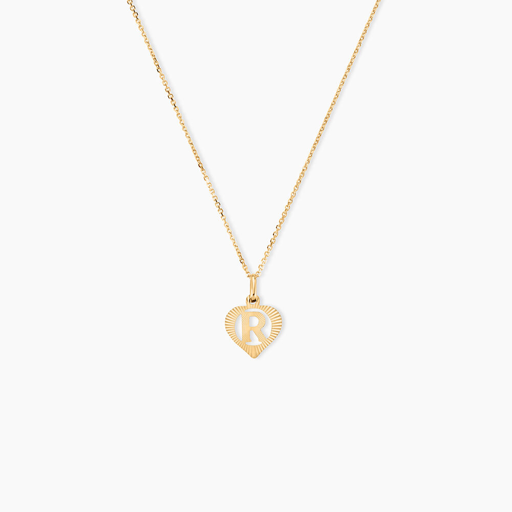 Pendentif Eudocie Coeur Lettre Or Jaune - Pendentifs Famille | Marc Orian
