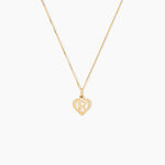 Pendentif Eudocie Coeur Lettre Or Jaune - Pendentifs Famille | Marc Orian
