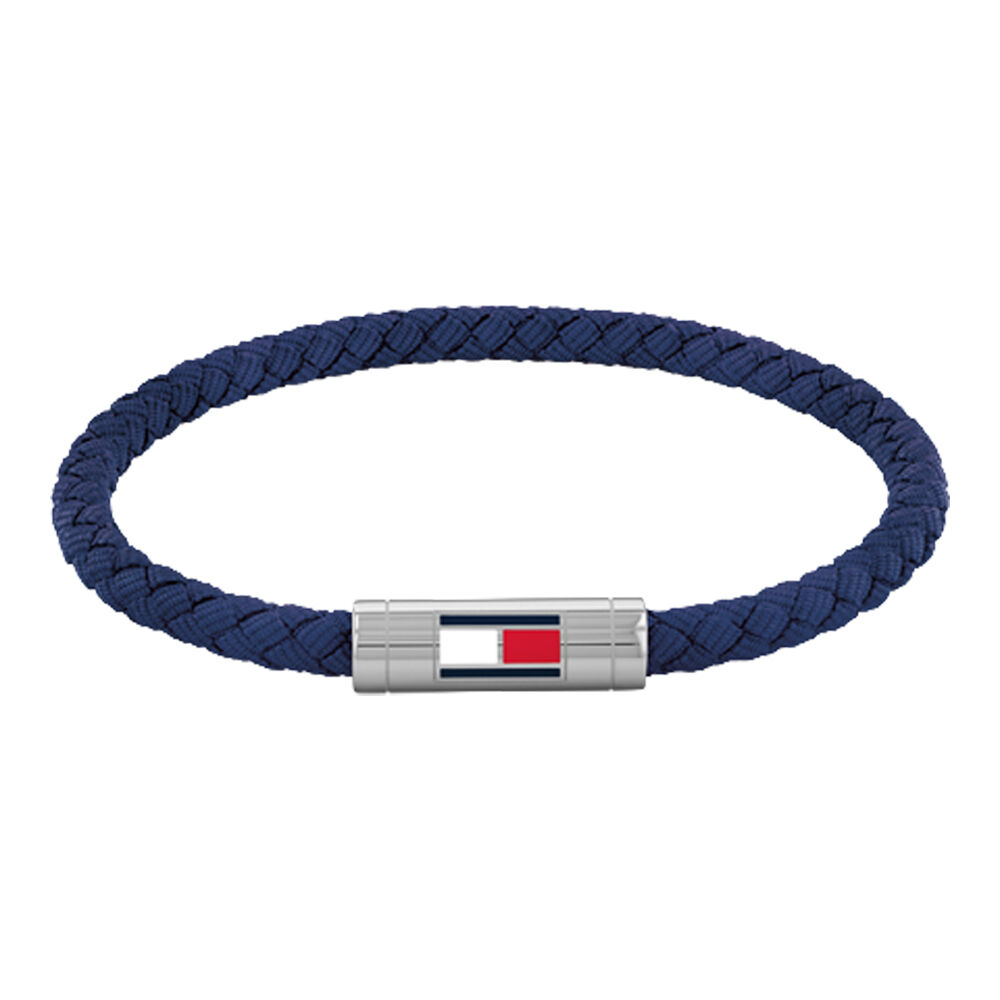 Bracelet Tommy Hilfiger Adjustable Barrel Cuir De Veau Bleu - Bracelets cuir Homme | Marc Orian