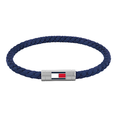 Bracelet Tommy Hilfiger Adjustable Barrel Cuir De Veau Bleu - Bracelets cuir Homme | Marc Orian