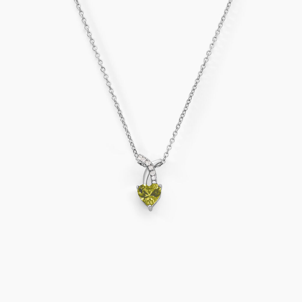 Collier Avalon Argent Blanc Oxyde De Zirconium - Colliers avec pierres Femme | Marc Orian