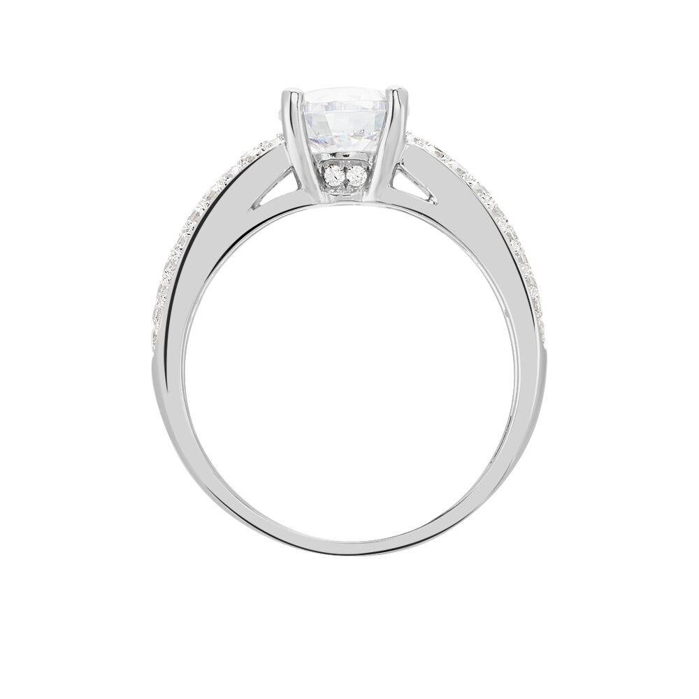 Bague Marilyn Argent Blanc Oxyde De Zirconium - Solitaires Femme | Marc Orian
