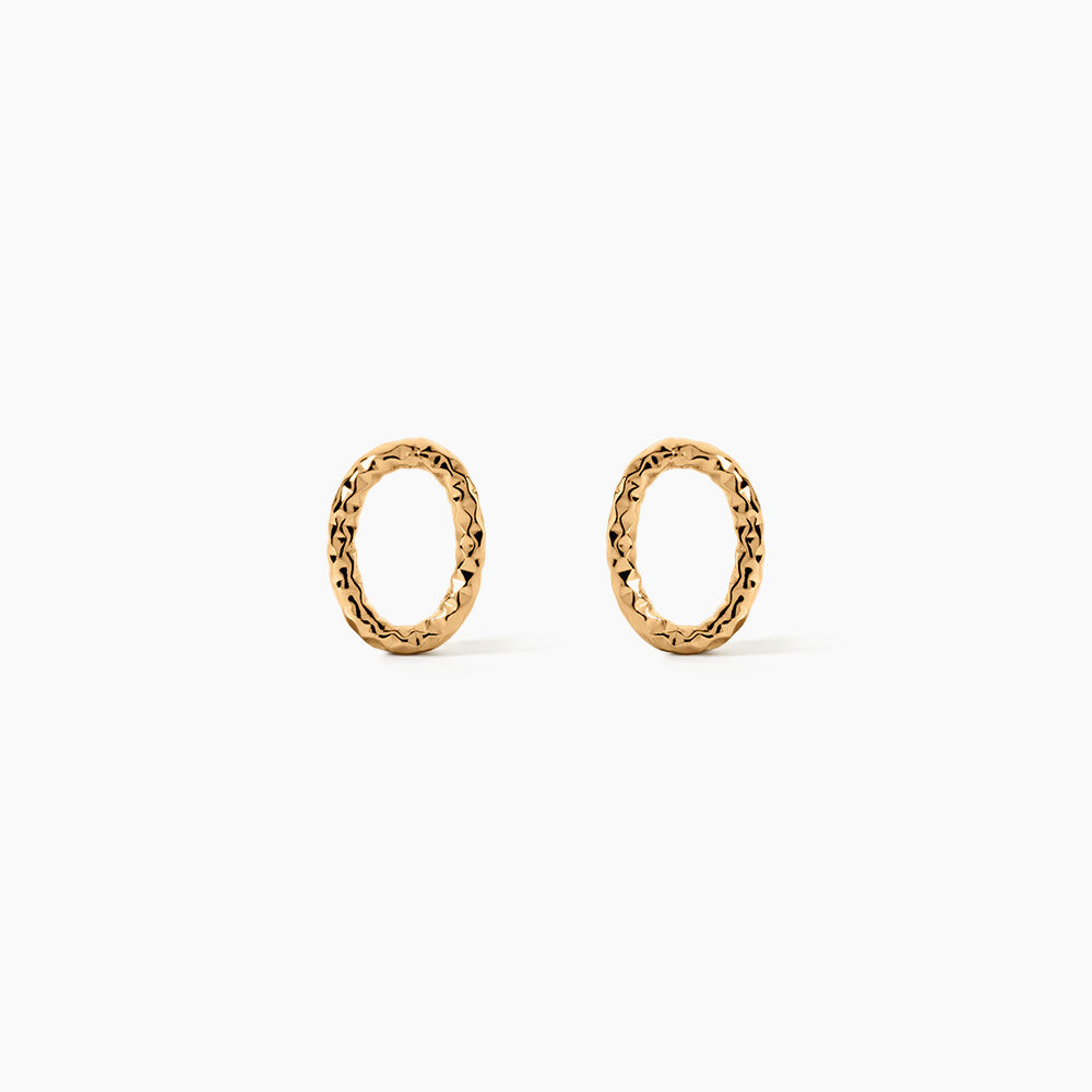 Boucles D'Oreilles Puces Aleria Plaqu&eacute; Or Jaune - Puces Femme | Marc Orian