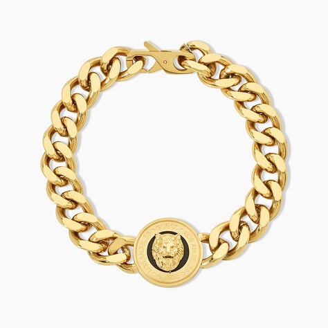 Bracelet Guess Lion King Acier Jaune - Bracelets cha&icirc;nes Homme | Marc Orian