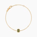 Bracelet Memory Plaqu&eacute; Or Jaune Aventurine - Bracelets fantaisie Femme | Marc Orian