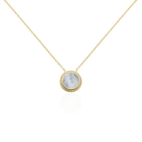 Collier Alyhana Plaqué Or Jaune Nacre - Colliers avec pierres Femme | Marc Orian