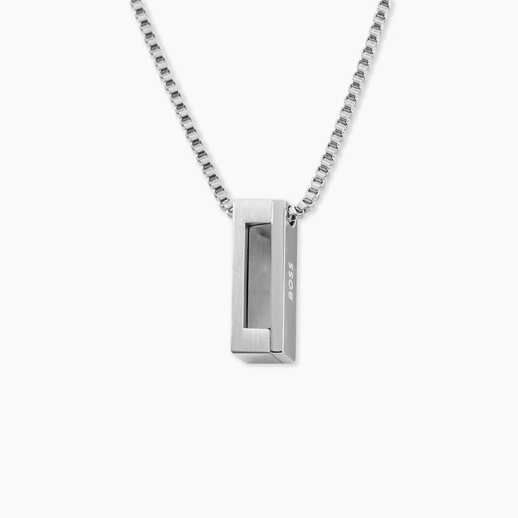 Collier Boss Candor Acier Blanc - Colliers Homme | Marc Orian