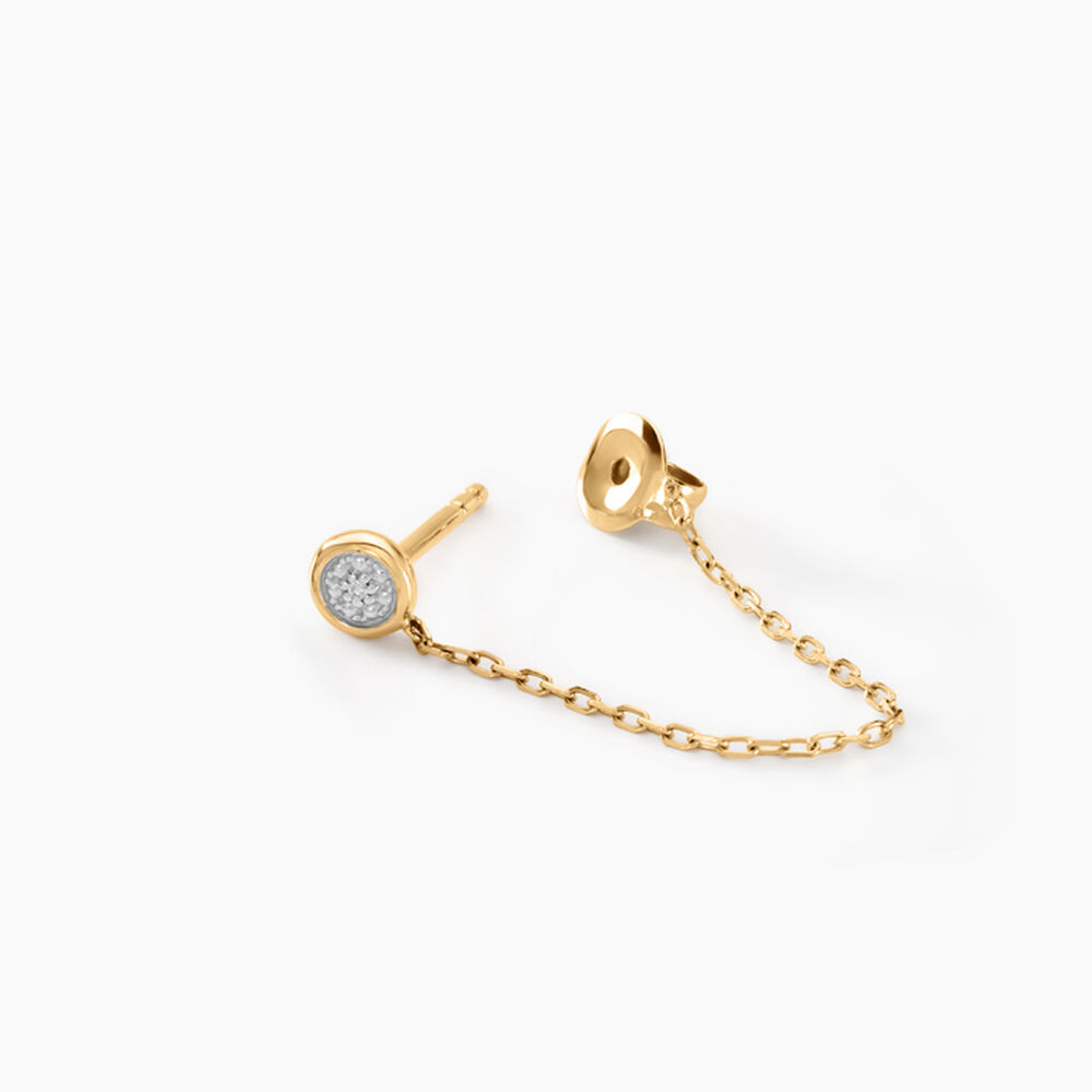 Boucles D'oreilles Pendantes Mon 1er Diamant Or Jaune Diamant -  Femme | Marc Orian