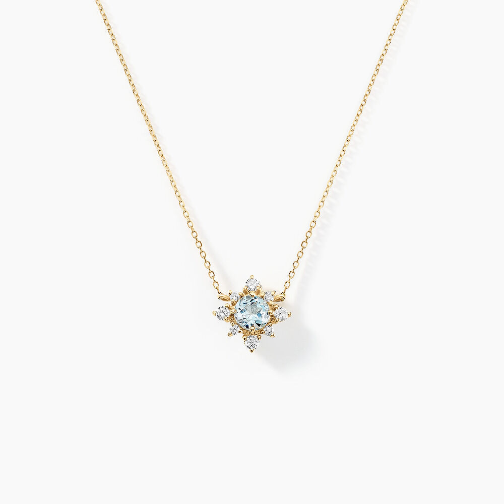 Collier Astrithr Or Jaune Topaze Oxyde De Zirconium - Colliers avec pierres Femme | Marc Orian