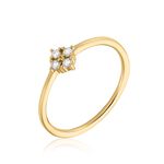 Bague &eacute;clat Perl&eacute; Plaqu&eacute; Or Oxyde De Zirconium - Bijoux fantaisie Femme | Marc Orian