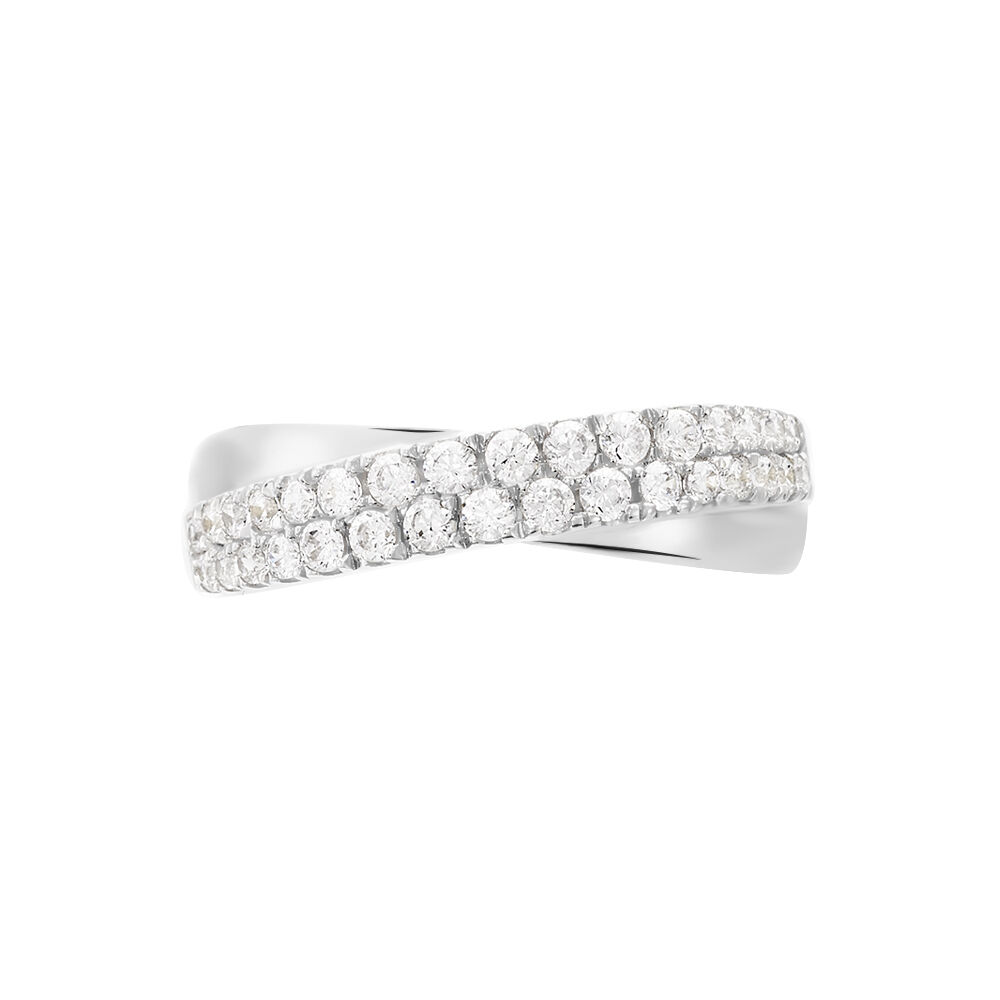 Bague Aglae Or Blanc Oxyde De Zirconium - Bagues avec pierre Femme | Marc Orian