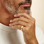 Chevali&egrave;re Leyton Rectangle Or Jaune Oxyde De Zirconium - Solitaires Homme | Marc Orian