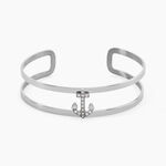 Bracelet Jonc Meysa Acier Blanc Strass - Bracelets joncs Femme | Marc Orian