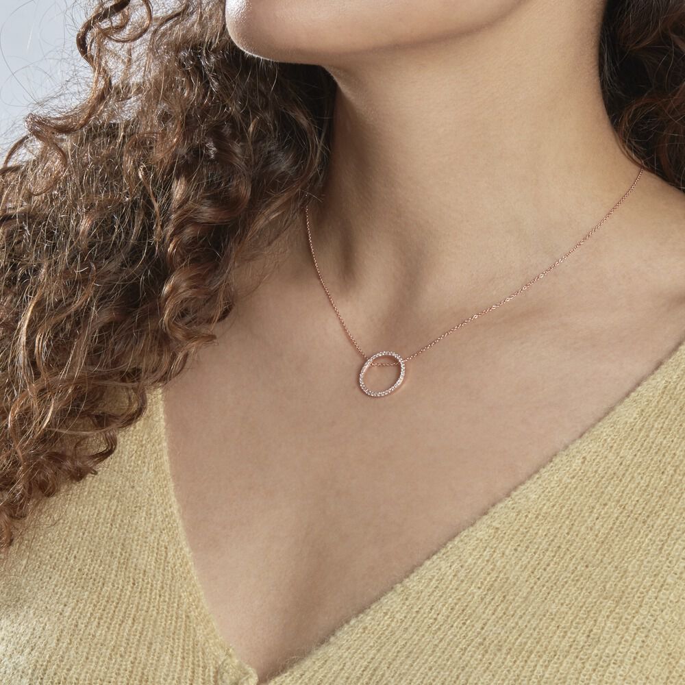 Collier Alysone Argent Rose Oxyde De Zirconium - Colliers avec pierres Femme | Marc Orian