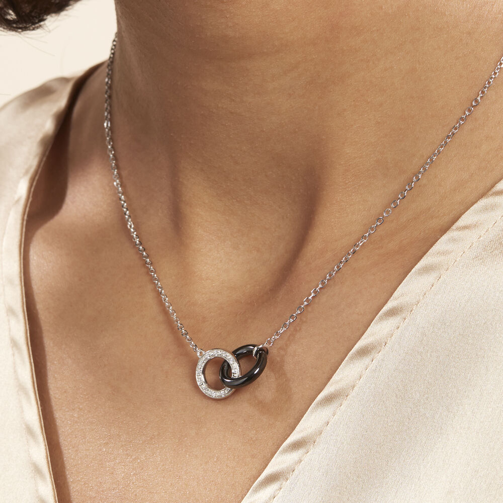 Collier Dina Argent Blanc Céramique Et Oxyde De Zirconium - Colliers avec pierres Femme | Marc Orian