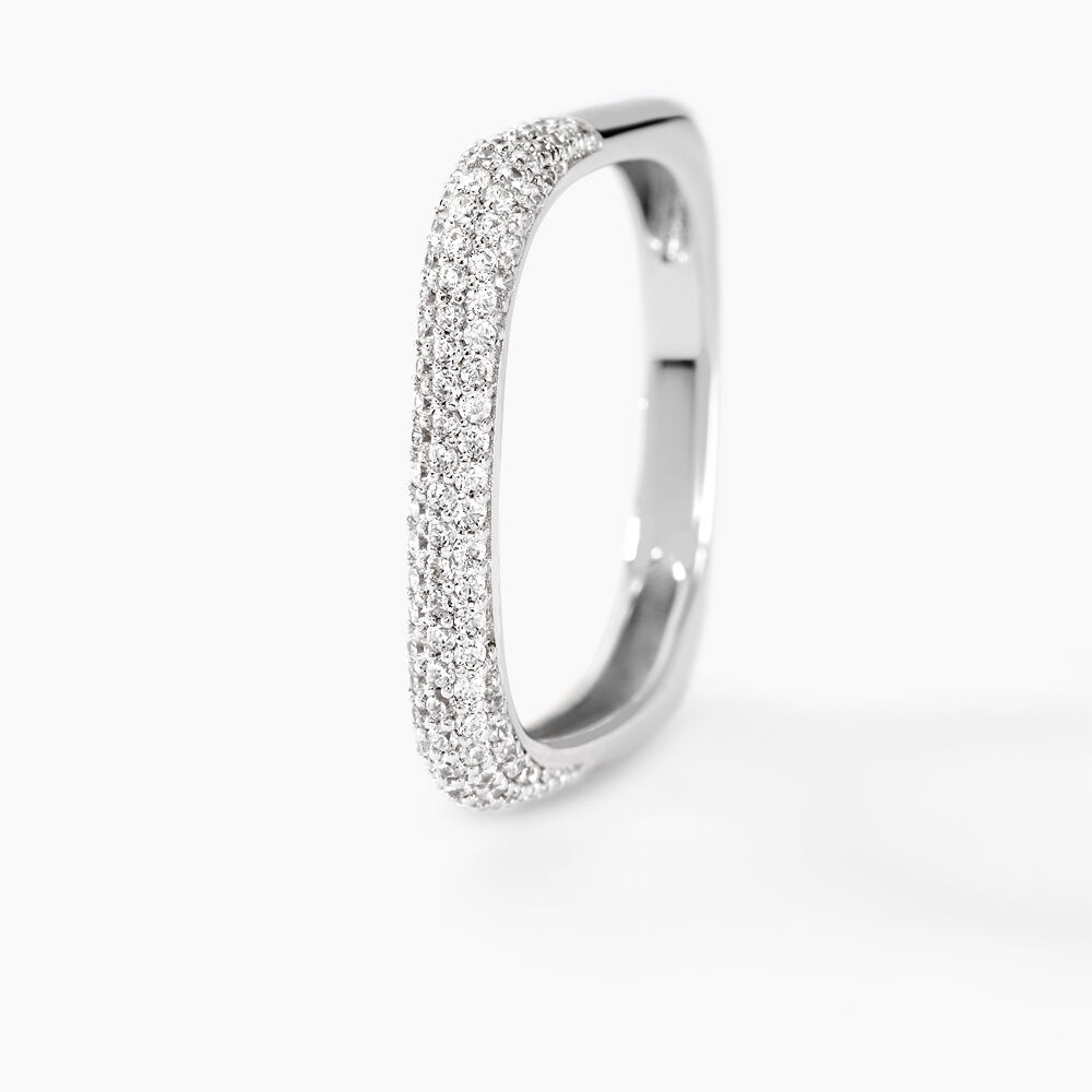 Bague Sattya Argent Blanc Oxyde De Zirconium - Bagues avec pierre Femme | Marc Orian