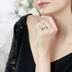 Bague Solitaire Ceramique Argent Blanc Céramique Et Oxyde De Zirconium - Bagues Femme | Marc Orian