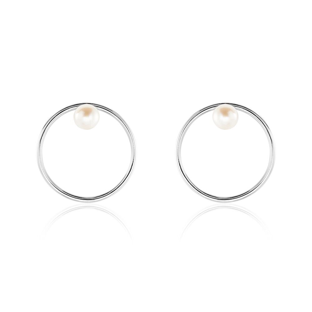 Bijoux D'oreilles Walter Argent Perle De Culture - Piercings d'oreilles Femme | Marc Orian