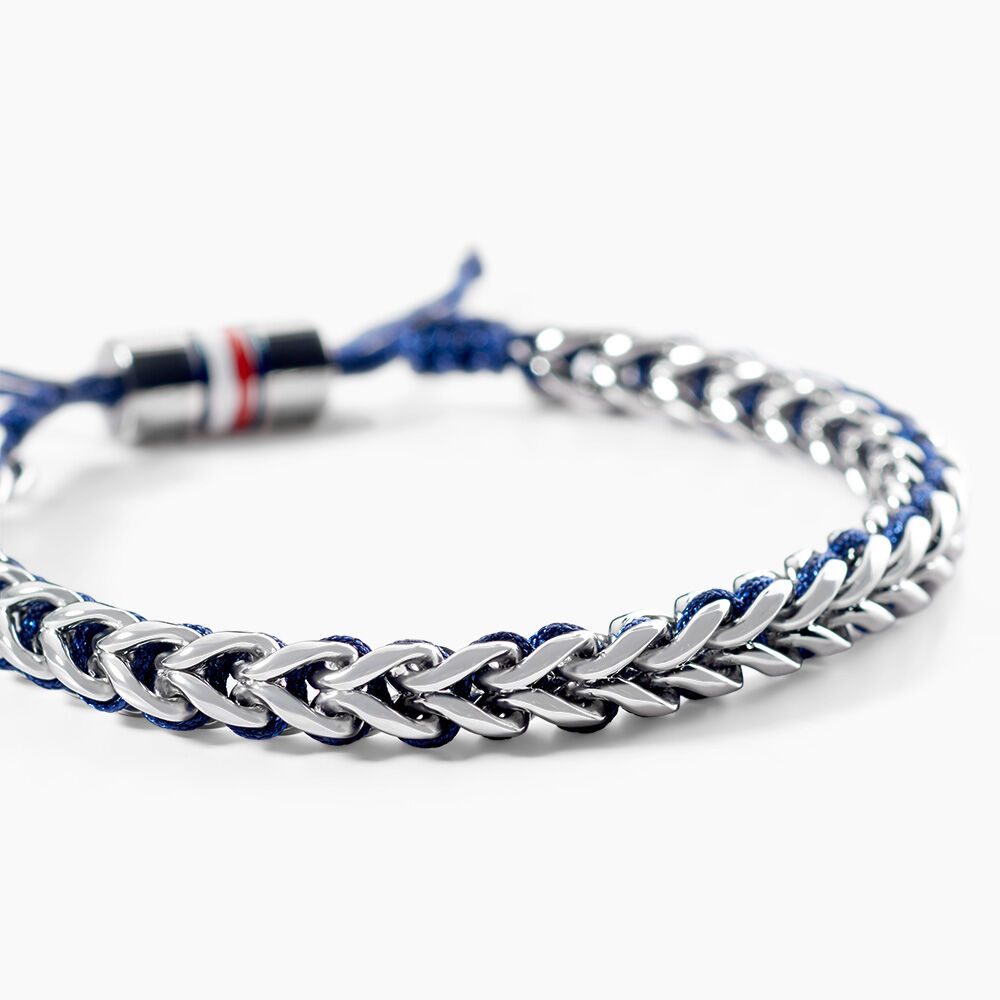 Bracelet Tommy Hilfiger Braided Metal Acier Blanc - Bracelets cha&icirc;nes Homme | Marc Orian