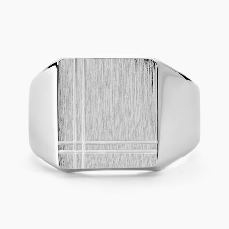 Chevalière Cillian Argent Blanc - Bijoux personnalisés Homme | Marc Orian