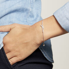 Bracelet Shirley Argent Blanc Oxyde De Zirconium - Bracelets chaînes Femme | Marc Orian