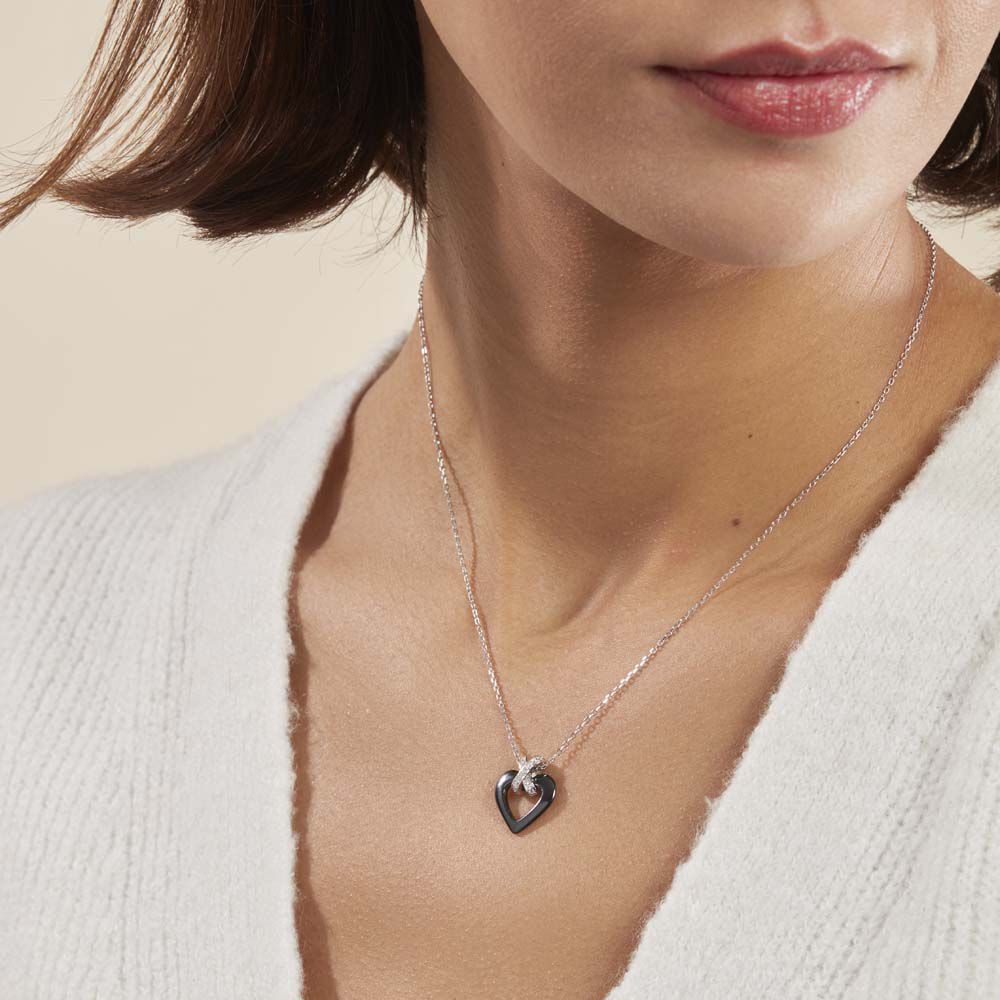 Collier Nolwen Argent Blanc Céramique Et Oxyde De Zirconium - Colliers avec pierres Femme | Marc Orian