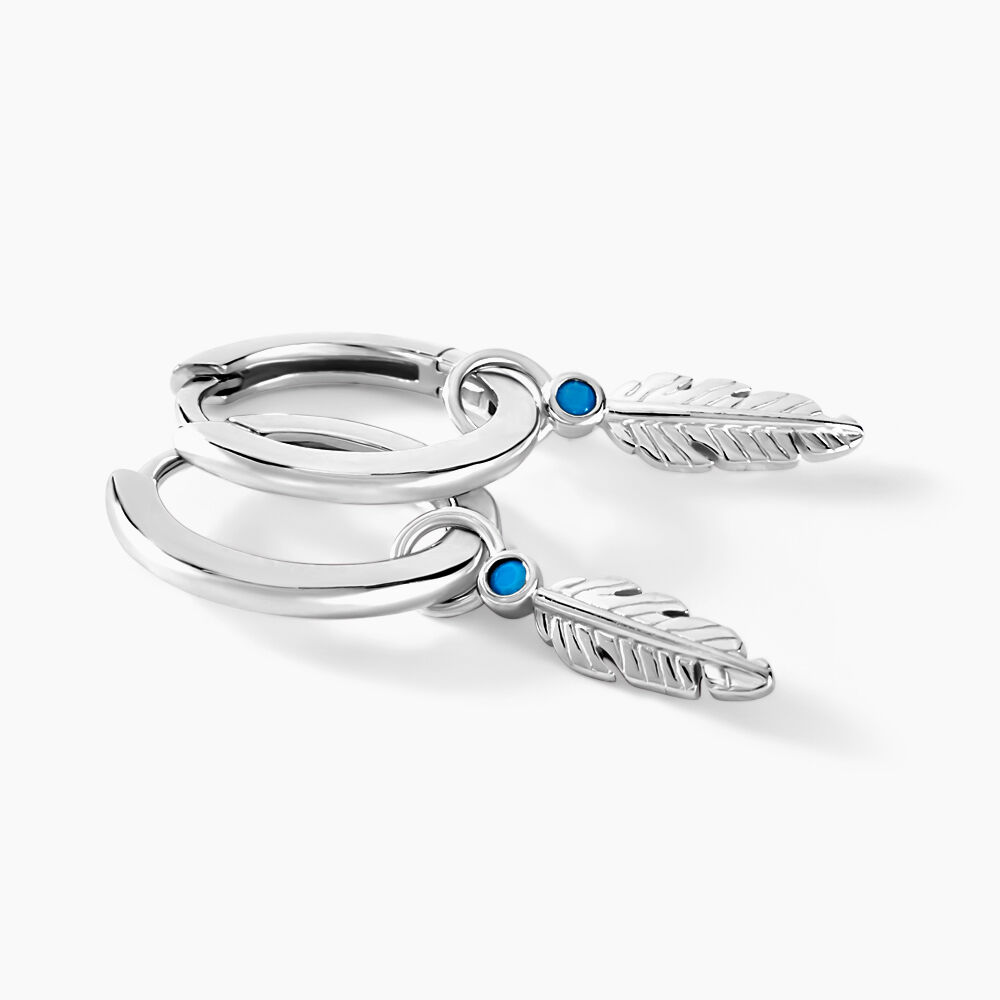 Créoles Nahara Argent Blanc Oxyde De Zirconium - Créoles Femme | Marc Orian