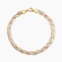 Bracelet Elae Argent Tricolore