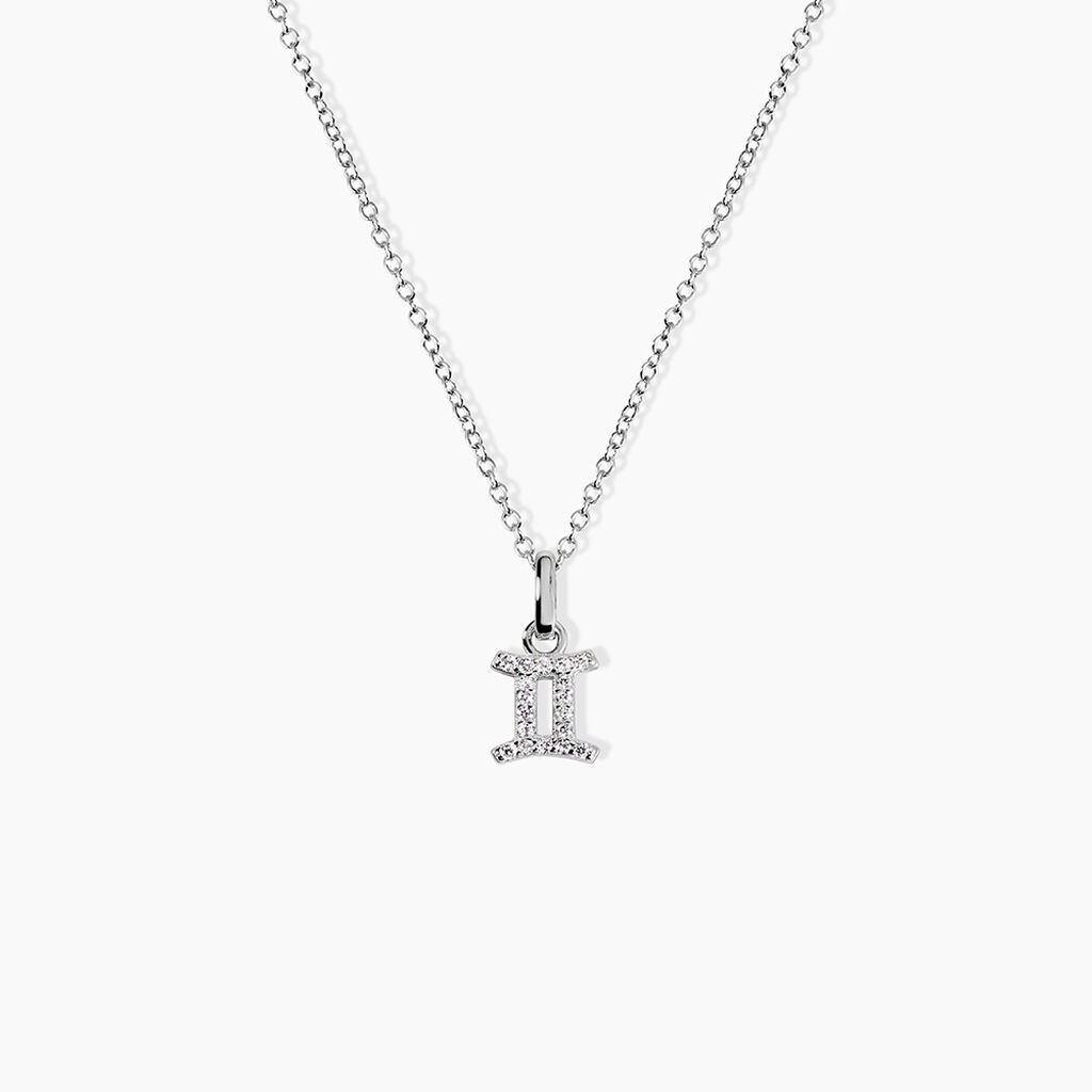 Collier Astra Argent Blanc Oxyde De Zirconium - Colliers avec pierres Femme | Marc Orian