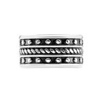 Bague Alban Argent Blanc - Bagues grosses Homme | Marc Orian