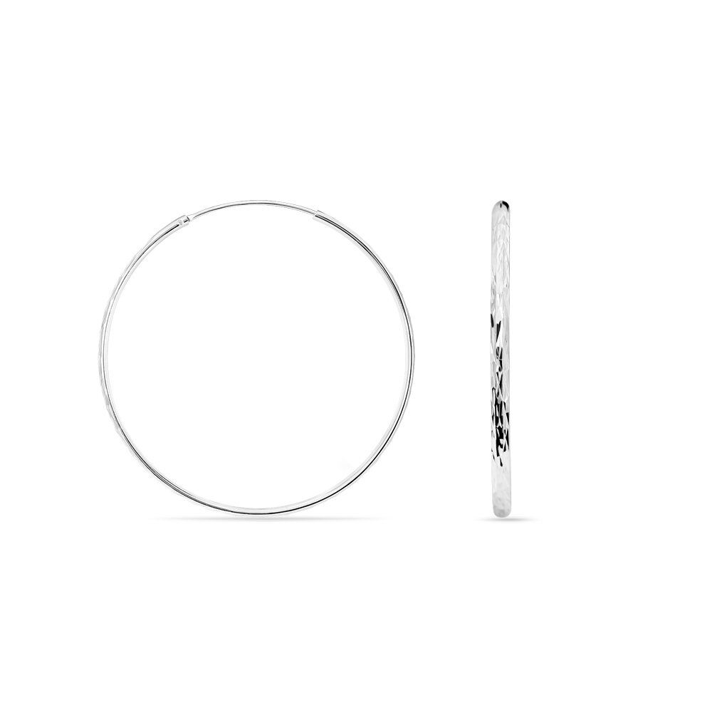 Créoles Argent Blanc Najiha - Créoles Femme | Marc Orian