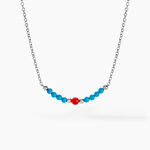 Collier Behati Argent Blanc Corail Turquoise - Colliers avec pierres Femme | Marc Orian