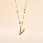 Collier Plaqu&eacute; Or Jaune Lettra - Colliers fantaisie Femme | Marc Orian