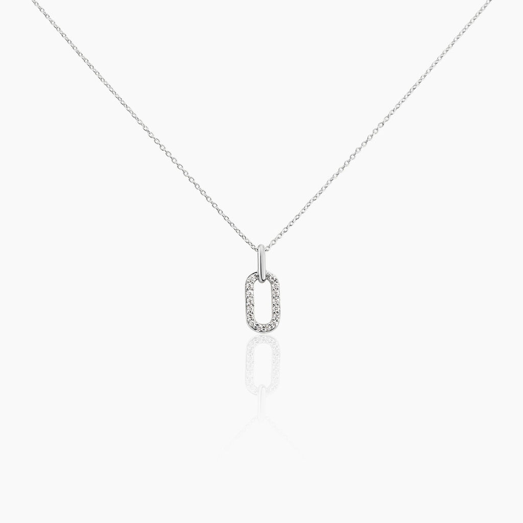 Collier Tracee Argent Blanc Oxyde De Zirconium - Colliers avec pierres Femme | Marc Orian