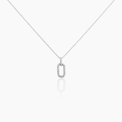 Collier Tracee Argent Blanc Oxyde De Zirconium - Colliers avec pierres Femme | Marc Orian