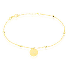 Bracelet Cobeia Croix Maille Forçat Or Jaune - Bracelets chaînes Femme | Marc Orian