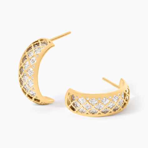 Boucles D'Oreilles Puces Adonijah Or Bicolore - Puces Femme | Marc Orian