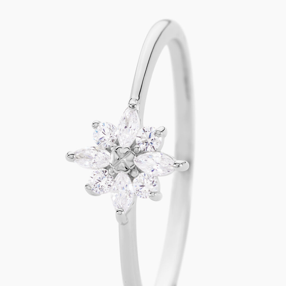 Bague Eclat Argent Blanc Oxyde De Zirconium - Bagues avec pierre Femme | Marc Orian