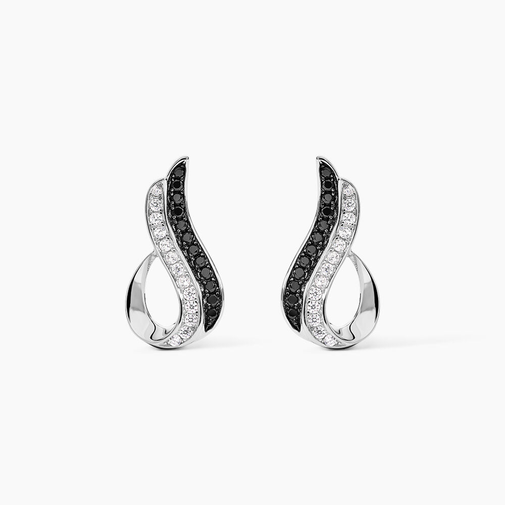 Boucles D'oreilles Puces Priscillia Argent Blanc Oxyde De Zirconium - Puces Femme | Marc Orian