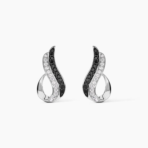 Boucles D'oreilles Puces Priscillia Argent Blanc Oxyde De Zirconium - Puces Femme | Marc Orian