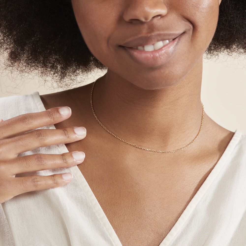 Chaîne Igoa Maille Forçat Diamantee Or Jaune - Chaines Femme | Marc Orian