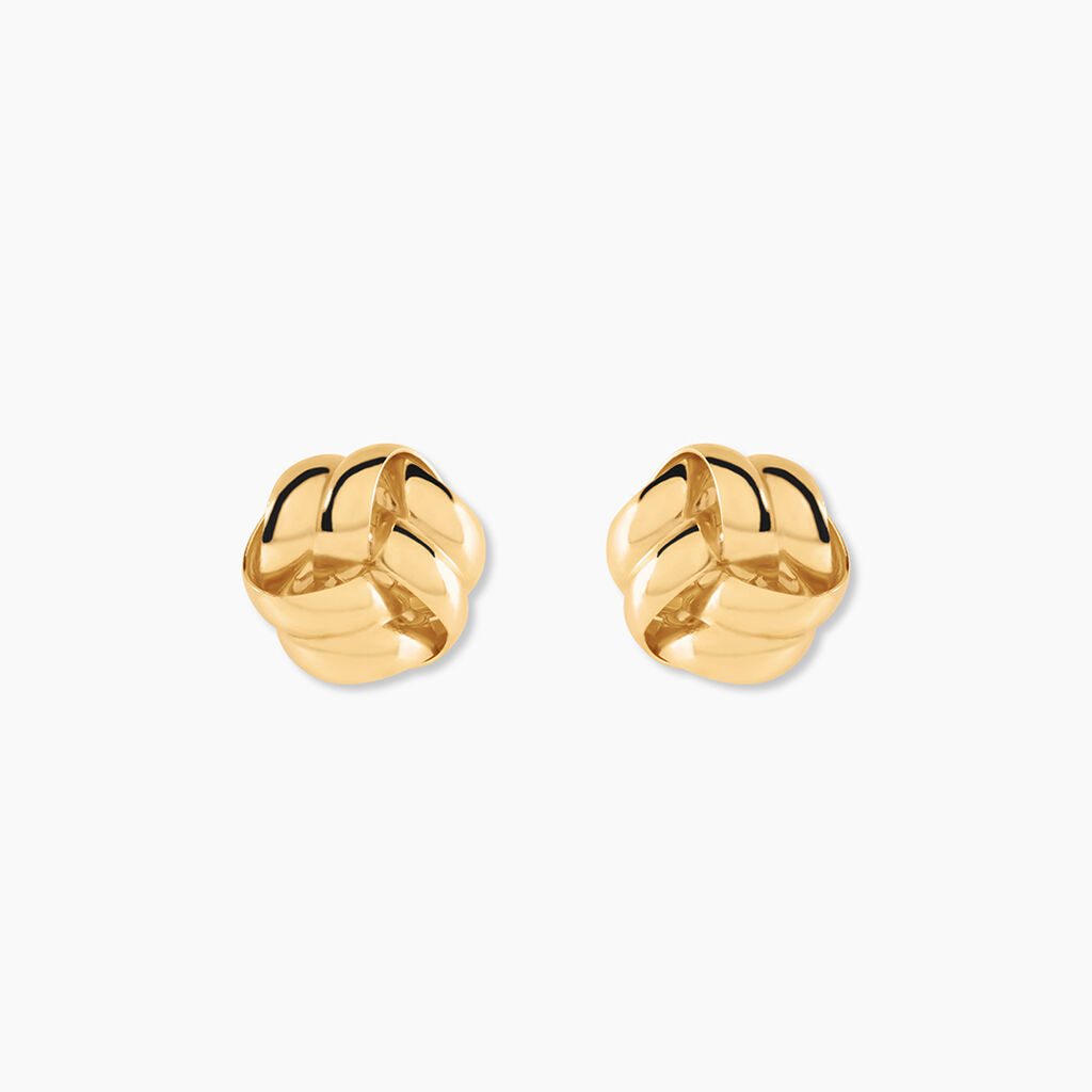 Boucles D'Oreilles Puces Ombeline Argent Dor&eacute; A L'Or 750/1000 - Puces Femme | Marc Orian