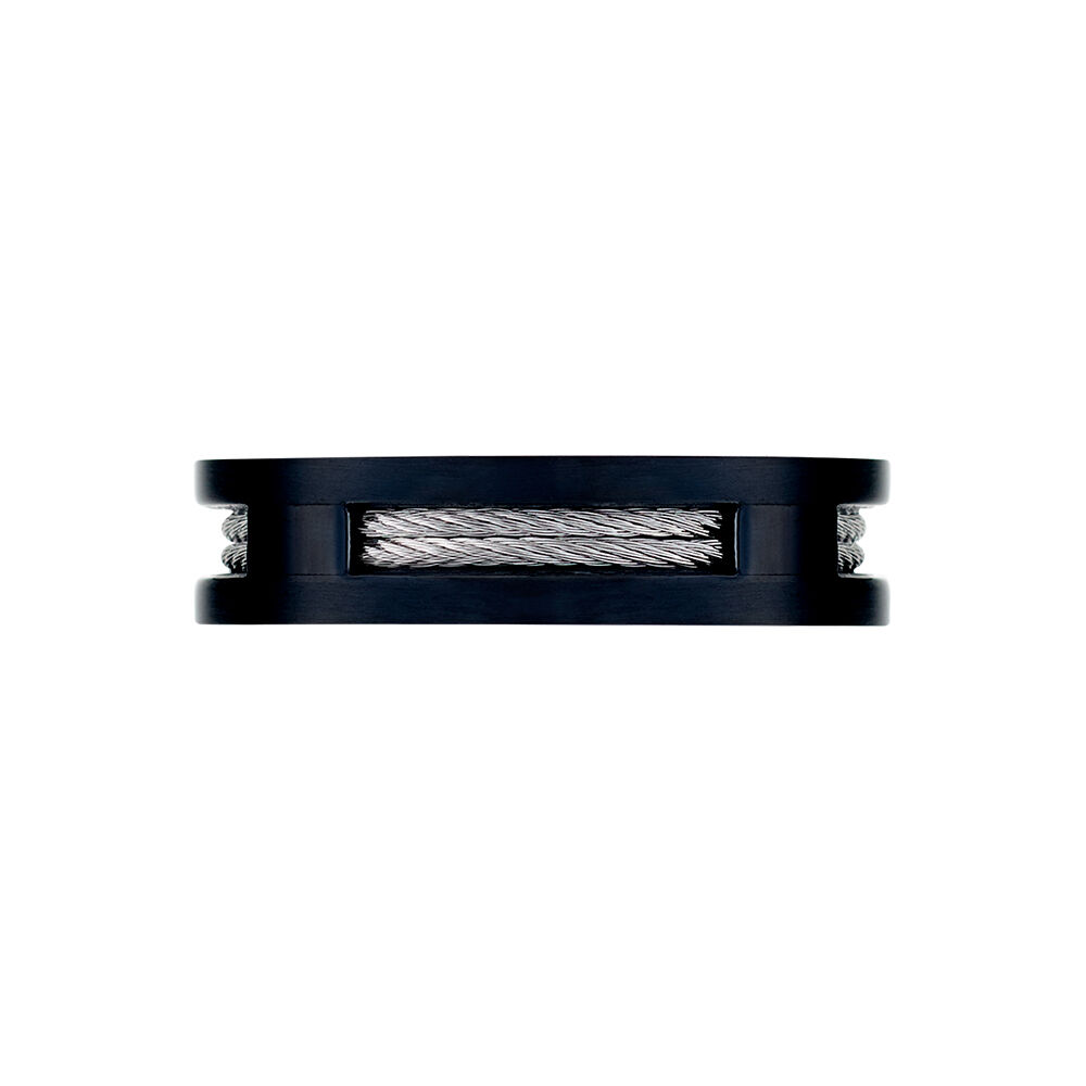 Bague Phebus Him Cosme Acier Noir - Bijoux fantaisie Homme | Marc Orian