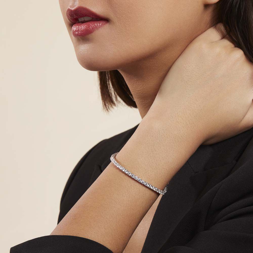 Bracelet Elios Argent Blanc Oxyde De Zirconium - Bracelets chaînes Femme | Marc Orian